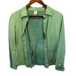 Ecru 100% Leather Mint Green Shirt/Jacket. Size S.